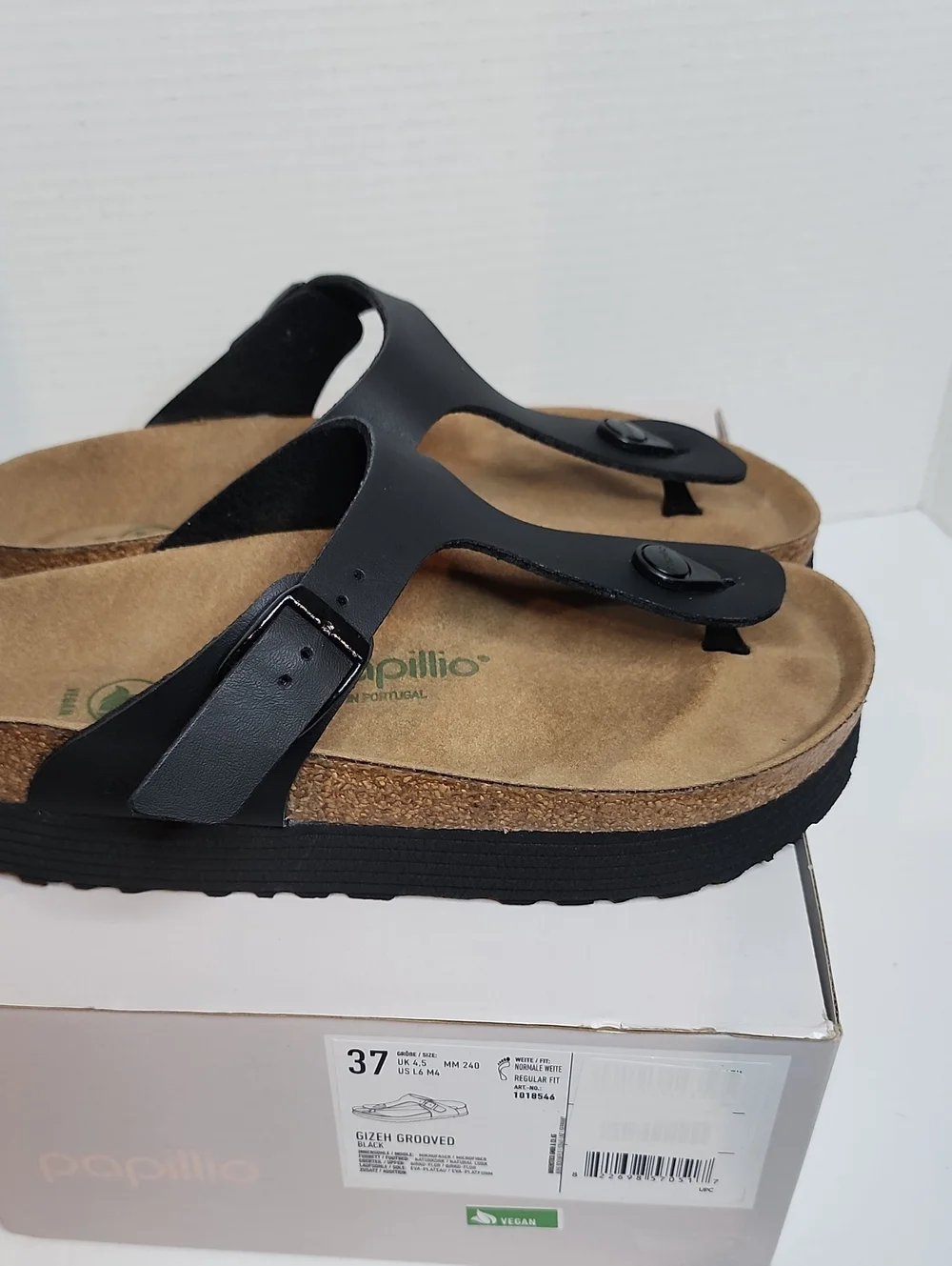 Birkenstock Papillio Vegan Platform Gizeh Sandal NWT Size 37 6 To 6.50